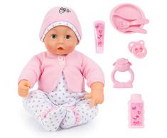 Bayer Design 94688AH Funktionspuppe, Sprachpuppe Lisa, interaktive Babypuppe spricht 50 Sätze mit viel Zubehör, 46cm, rosa/weiß