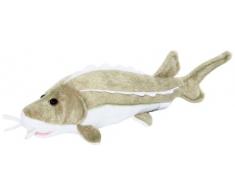 Bauer Spielwaren Blickfänger Stör Plüschtier: Naturgetreues Kuscheltier, extraweich, ideal auch als Geschenk, 25 cm, weiß-beige (14054)