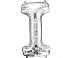 amscan 3296301 Folienballon Buchstabe I, Silber