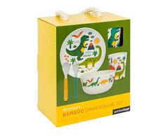 Petit Collage Geschirrset Bambus Dinosaurier, Multi/Coloured, 19 x 12.1 x 22 cm