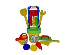 polesie Sand Mühle/Eimer/sand Spaten/sand Harke/sand, Maurerkelle/sand Glätter/Zwei Sandförmchen und eine Gießkanne