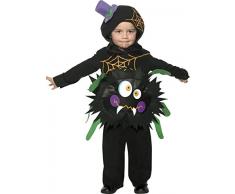 Smiffys, Kinder Jungen Verrückte Spinne Kostüm, Überwurf mit Kapuze, Größe: T1 (Kleinkind Small), 35650