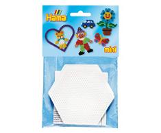 Hama 5204 Stiftplatten für Mini Perlen, Sechseck, ca. 7,5 x 9 cm, 2er, Mehrfarbig