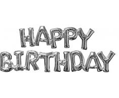 amscan 3609701 Folienballon Set Happy Birthday
