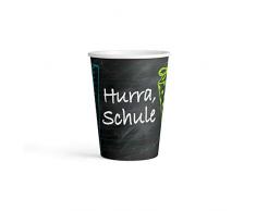 amscan 9904414 Becher My School Start 250 ml, Mehrfarbig