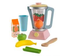 KidKraft 63377 Spielzeug-Smoothie-Set aus Holz Pastell Zubehör für Kinder-Spielküchen