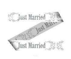 all4yourparty FOL210768(4) Absperrband Just Married, weiß