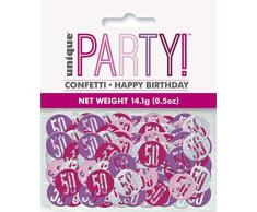Unique Party 83854 Konfetti, Pink & Silver