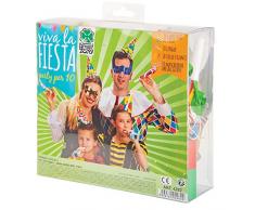 Carnival Toys 4282 - Party Set, 10 Hüte, 10 Masken, 10 Luftschlangen, 10 Luftrüssel