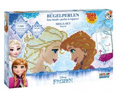 Craze 54384 - Rainbow Beadys Bügelperlen Mega Set Disney Frozen inklusiv Zubehör, 7500 Perlen, blau
