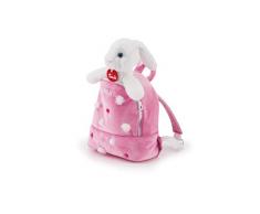 Trudi 29718 Babytrage, rosa Plüsch, im Rucksack, Weiß