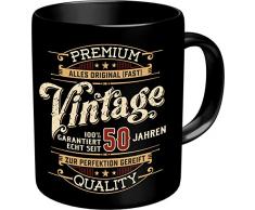 RAHMENLOS Original Kaffeebecher zum 50. Geburtstag: Vintage 50 - Im Geschenkkarton 2633