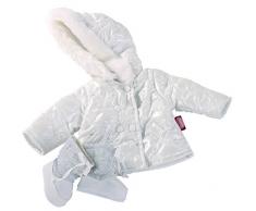 Götz 3402186 Kombination Silberschleifchen - Steppjacke Puppenbekleidung - Gr. XL - 3-teiliges Bekleidungs- und Zubehörset für Stehpuppen 45 - 50 cm