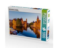 CALVENDO Puzzle Rozenhoedkaai in Brügge 1000 Teile Lege-Größe 64 x 48 cm Foto-Puzzle Bild von Werner Dieterich