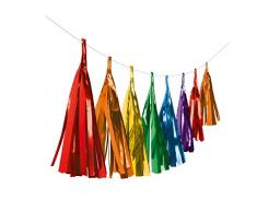 amscan 9904614 Fransengirlande Regenbogen Dekoration