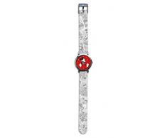 Mickey Mouse Armbanduhr Aloy Armband Nylon Mickey Classic (WD20177), Mehrfarbig
