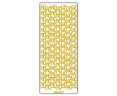 Ursus 593000128 - Kreativ Sticker, Bordüre Rentier, 5 Blatt, gold