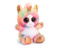 Animotsu Plüschtier Rainbow Rosegold Einhorn, flauschiger Wegbegleiter mit großen Glitzeraugen, ca. 15 cm