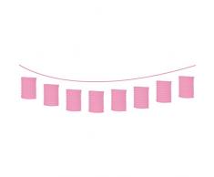 amscan 22055.109 Paper Lanter Garland Kranz, Papier, rose