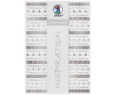 Ursus 76604602 - Transparentpapier Bordüren, 115 g/qm, 5 Blatt, Din A4, Einladung Zur Kommunion, silber