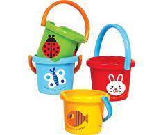 Gowi 558-01 Eimer, Durchmesser 14cm, einzeln, farblich Sortiert, Sandkästen und Sandspielzeug