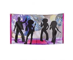 Boland 00738 - Fahne Disco Fever, Größe 150 x 90 cm, Material Polyester, 70er Jahre, Banner, Dekoration, Motto Party, Karneval
