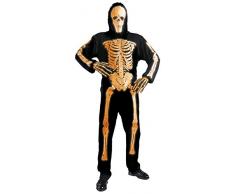Widmann Herren Neon-Skelett-Kostüm, Größe S 96/101,6 cm, für Halloween, Tote