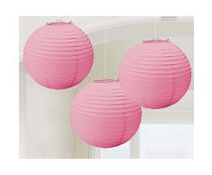 Amscan International 24055–109–55 24 cm New Pink Papier Laternen