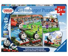 Ravensburger Italy – Thomas and Friends Uhr Soccer Puzzle, 3 x 49 Teile, 08037