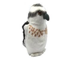 Wild Republic 22216 Plüschvogel Fischadler mit authentischem Originalgesang, Kuscheltier, Plüschtier, 13cm, schwarz-weiß