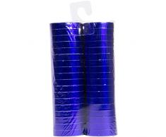 Folat Luftschlangen Metallic Blau 4m - 2 Stück