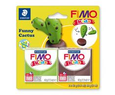 STAEDTLER 8035 13 FIMO kids superweiche (ofenhärtende Knete, Modellierspaß speziell für Kinder, witzige Figuren, funny cactus)