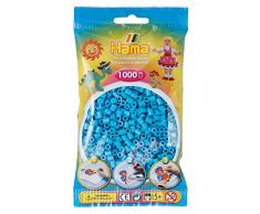 Hama 207-49 - Bügelperlen im Beutel, ca. 1000 Stück, azurblau