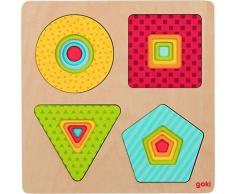 GOKI Holzpuzzles Holzpuzzles AGOKIPuzzle, Formen, Mehrfarbig (1)