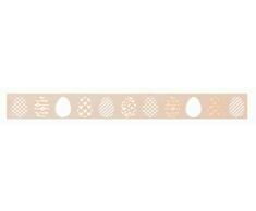 folia 26127 - Washi Tape, Klebeband aus Reispapier, Hotfoil rosegold Osterei, 1 Rolle ca. 5 m x 15 mm, ideal zum Verzieren und Dekorieren