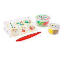 Kids Preferred 10663 Kneteset Die kleine Raupe Nimmersatt, inkl. Kunststoffmesser und Anleitung, in praktischen Aufbewahrungsboxen, fördert die Kreativität