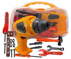 Allkindathings 252263199636 Kinder Kids Reibung Bohrmaschine Werkzeug Box Set DIY Builders Gebäude Konstruktion Spielzeug