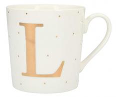 Depesche 5909.038 Tasse mit Henkel, aus Porzellan, 300 ml, mit Aufschrift, L, Mehrfarbig