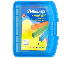 Pelikan 621011 - Crealight Leichtgewichtige Knete in 7 Farben in Blauer Kunststoffbox
