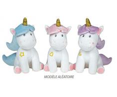 Jemini 023704 Plüschtier Einhorn, +/-17 cm, zufällige Auswahl: Rosa, Blau oder Violett, 23704,