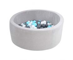 Knorrtoys 68171 - Bällebad Soft - Grey - 300 Bälle Creme/Grey/lightblue