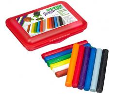 Weiblespiele 08340-1 - Schul-Knetbox mit 12 Rollen Knetmasse, rot