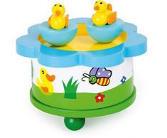 small foot 7489 Spieluhr Ententanz aus Holz, mit bunten Entchen, die zu einer Melodie tanzen, ab 3 Jahren