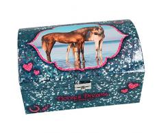 Unbekannt Horses Dreams 8933.001 Schmuckkästchen mit Geheimfach, blau, girls