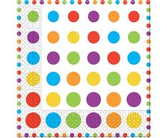 Servietten Bright Color Dots Three-Ply, 33 x 33 cm, mehrfarbig, PR87905