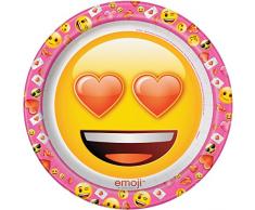 23 cm Emoji-Valentine Party Teller, 8 Stück