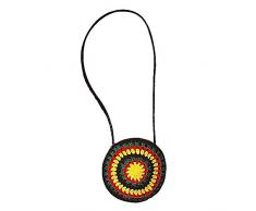 Widmann Häkelhandtasche Reggae/Rasta Zubehör für Fasching