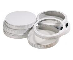 folia 995 - Käseschachteln, weiß, Durchmesser ca. 15,3 cm, 10 Paar, ideal zum Laternen basteln