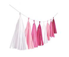 amscan 9904611 Fransengirlande Hot Pink Dekoration