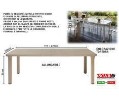 SCAB GIARDINO SPA (SAB)), Taupe, Tisch PER3 100x170/195/220cm, Mehrfarbig, 123